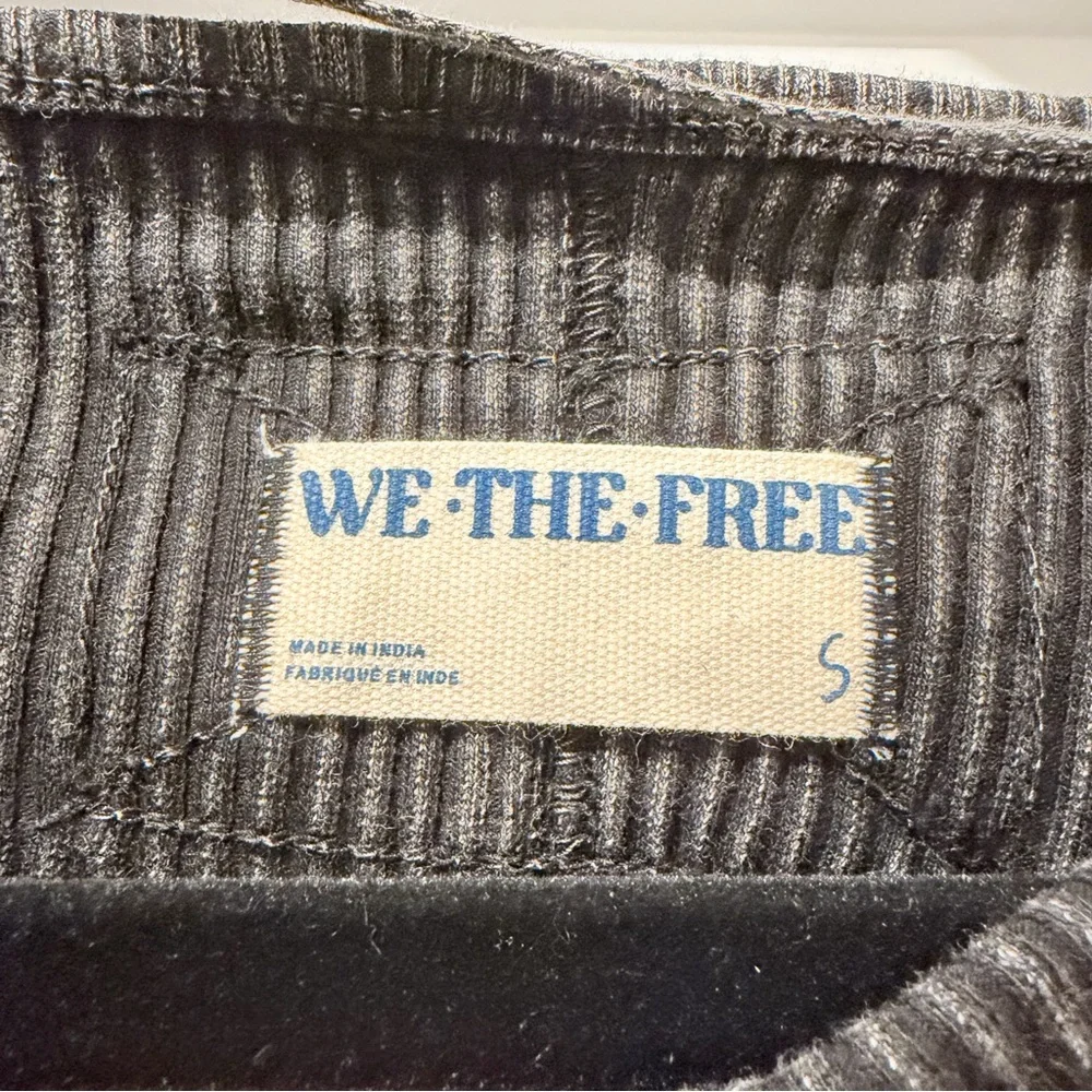 We The Free Charcoal Ribbed Long Sleeve Top - Picture 4 of 6